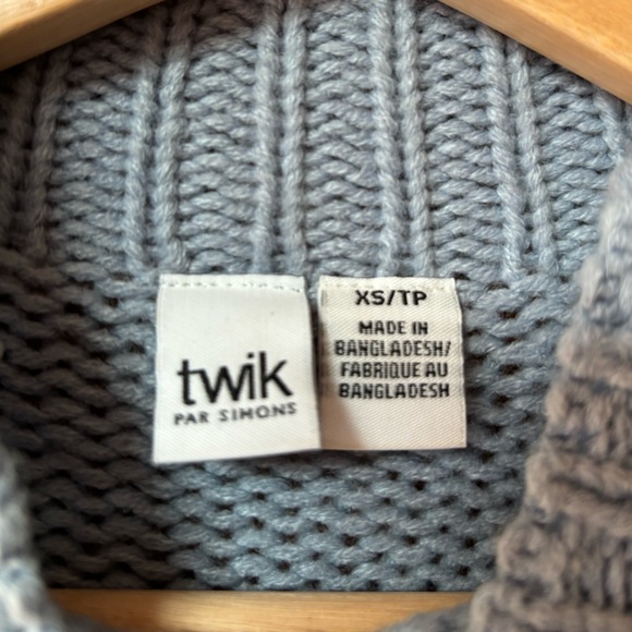 TWIK Blue Knit Sweater with Balloon Sleeves - Picture 6 of 6